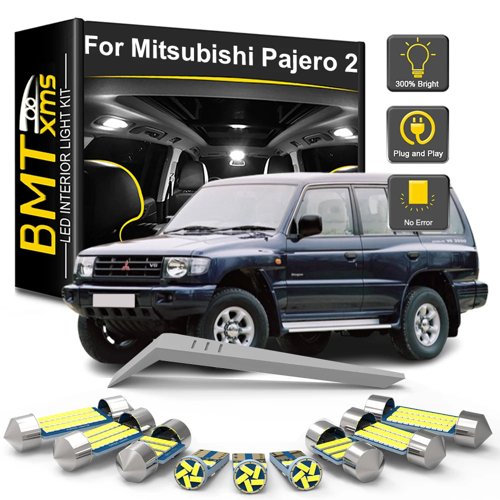 13-Piece LED Interior Light Kit for Mitsubishi Pajero 2 V31 V32 V33 1990-1993 - Canbus Dome Map Door Trunk Bulbs | AU...