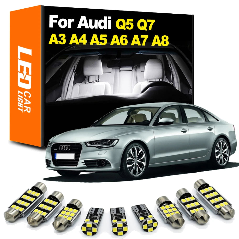 LED Interior Light Kit for Audi A3 8L 8V 8P A4 B5 B6 B7 B8 A5 A6 C5 C6 C7 A7 A8 D2 D3 Q5 Q7 Vehicle LED Interior Dome...