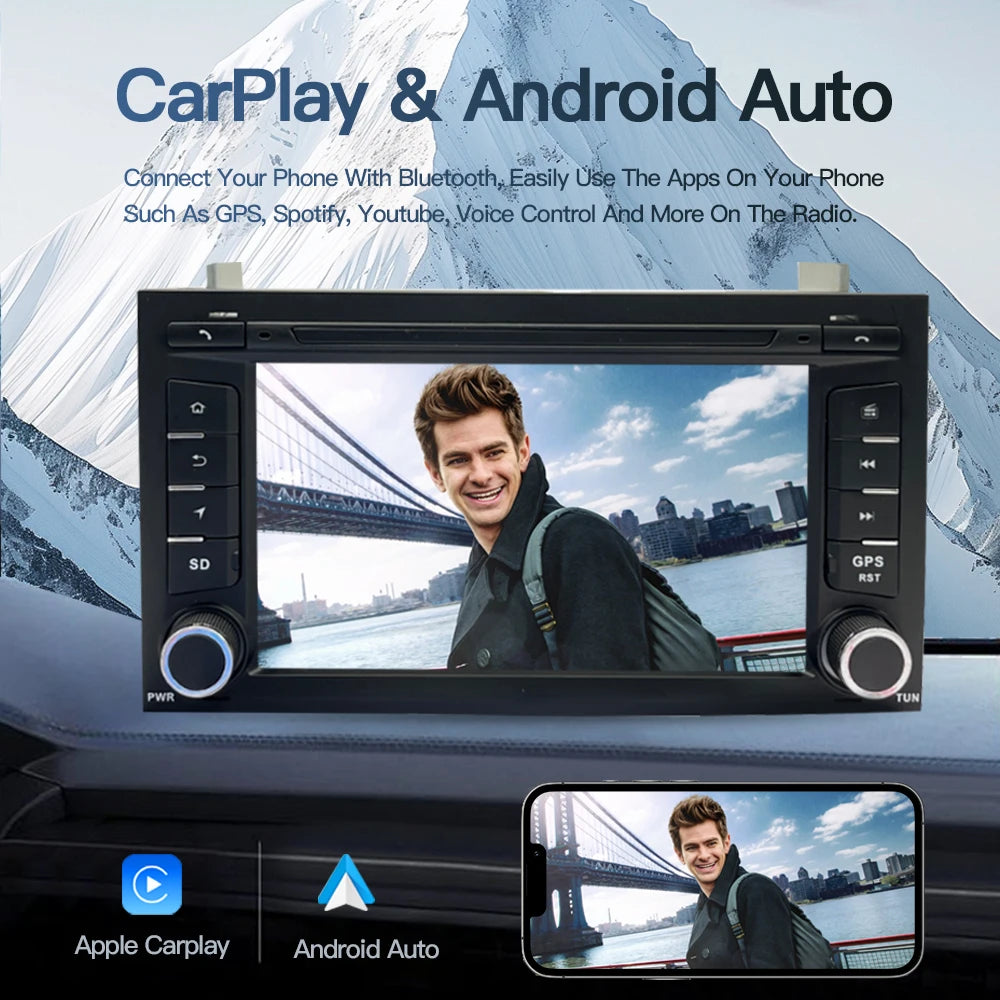SZLELV Wireless CarPlay Android Auto Car Radio For Seat Leon Mk3 5F 2012-2018 Multimedia R