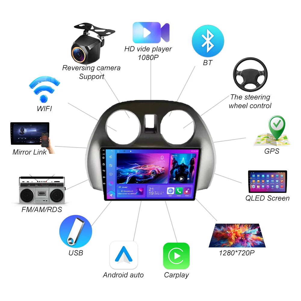 Android 16 For Mitsubishi Eclipse Spyder 2005-2012 Car Radio Multimedia Player Carplay Ste | AUTOKITSHOP