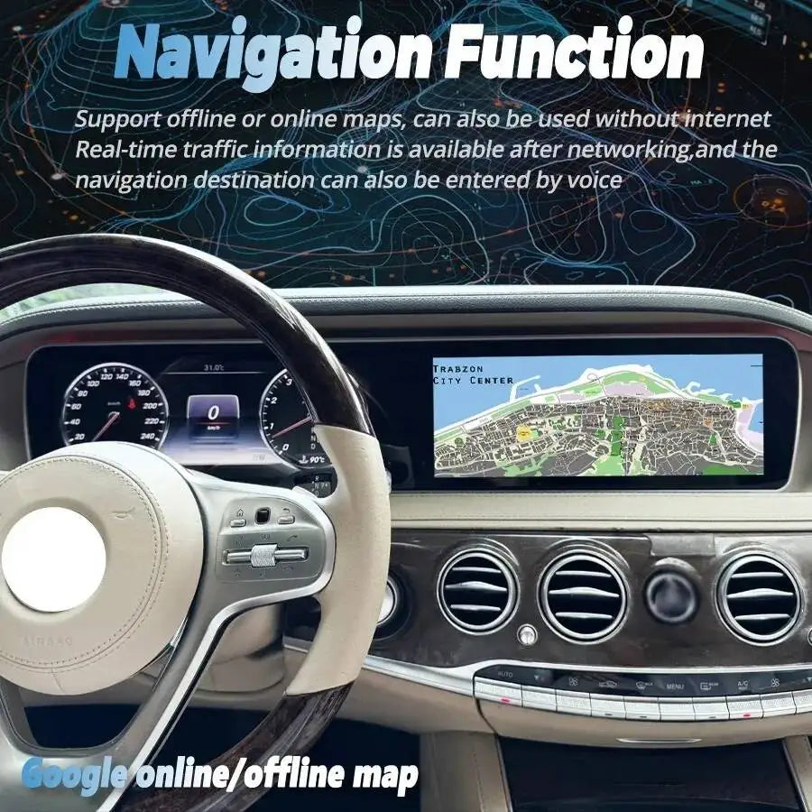 S 12.3" Car Multimedia Video Player For Mercedes Benz S-Class W222 2014-2018 Wireless Carp | AUTOKITSHOP