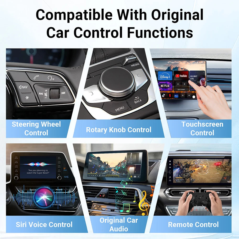 AI Box Wireless CarPlay Android Auto Adapter 8GB 128GB HDMI Converter Video Box YouTube Ne