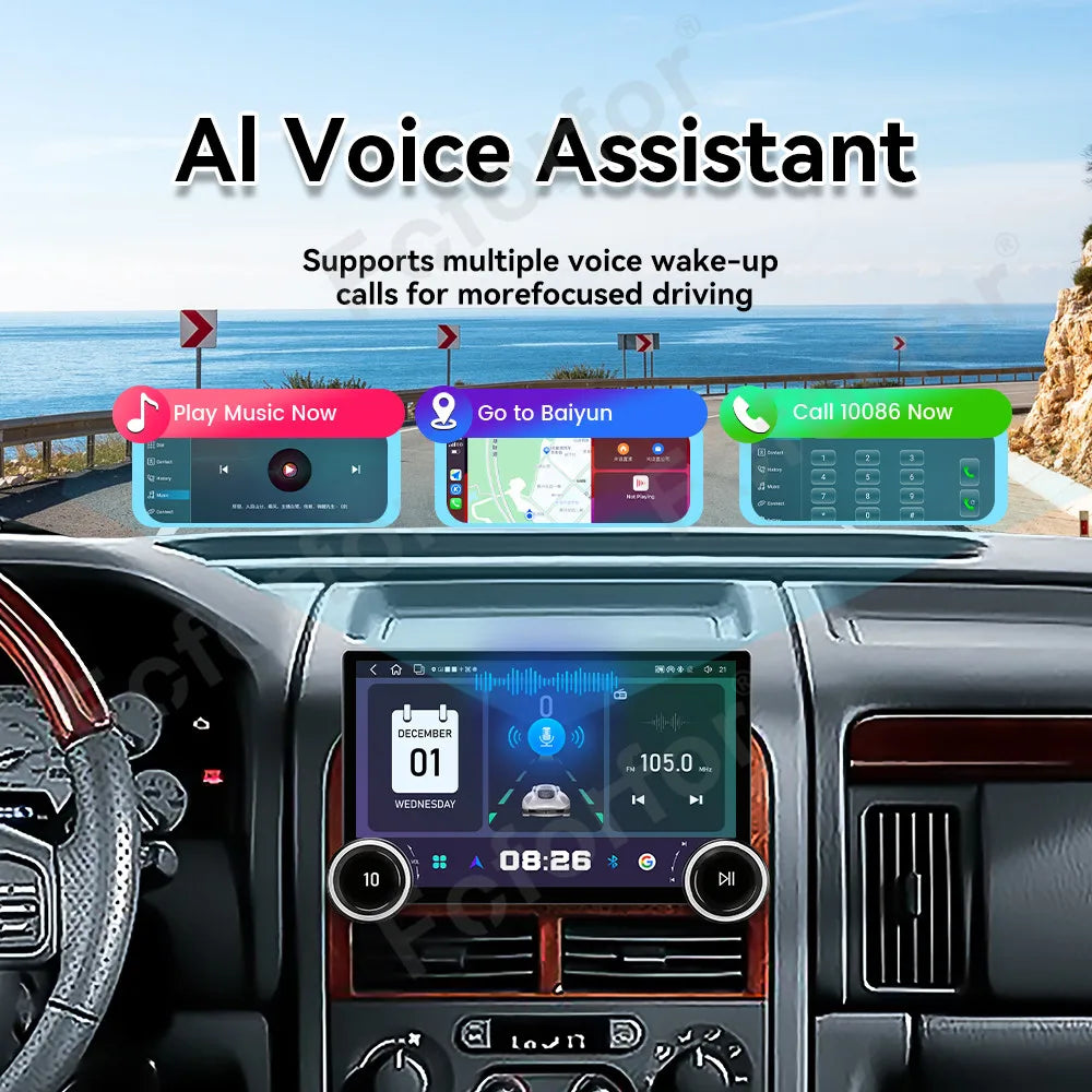 Ultra Clear Full HD Car Stereo Android 15 11.5 Inch Wireless CarPlay GPS Navigation Head U