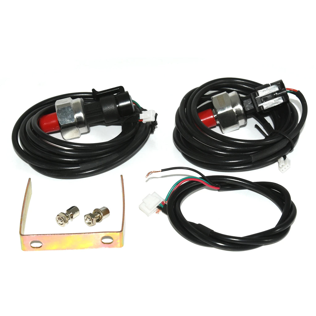 AD Dual Display Air Pressure Gauge 52mm PSI Bar Press Gauge for Air Suspension Red LED Blue 2pcs - Automotive LED Light