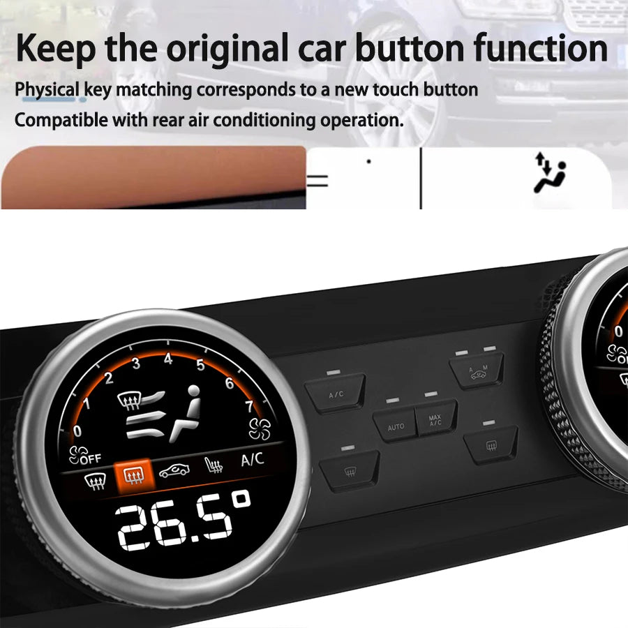For BMW 3 Series F30 2013-2019 Climate Control LCD AC Panel Upgrade Display Screen Climate