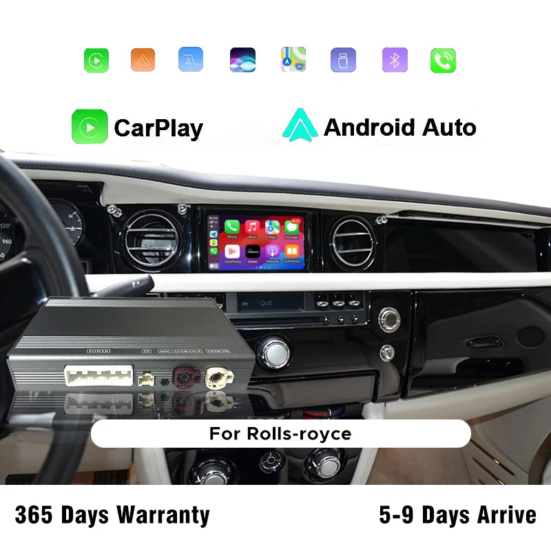Wireless CarPlay Android Auto Interface for Rolls Royce Wraith/Ghost/Phantom/Dawn Mirror L