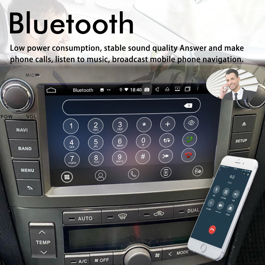 For Toyota AVENSIS 2007 2006 2005 128GB 2Din Android 15 Car Radio Stereo Screen GPS CarPla