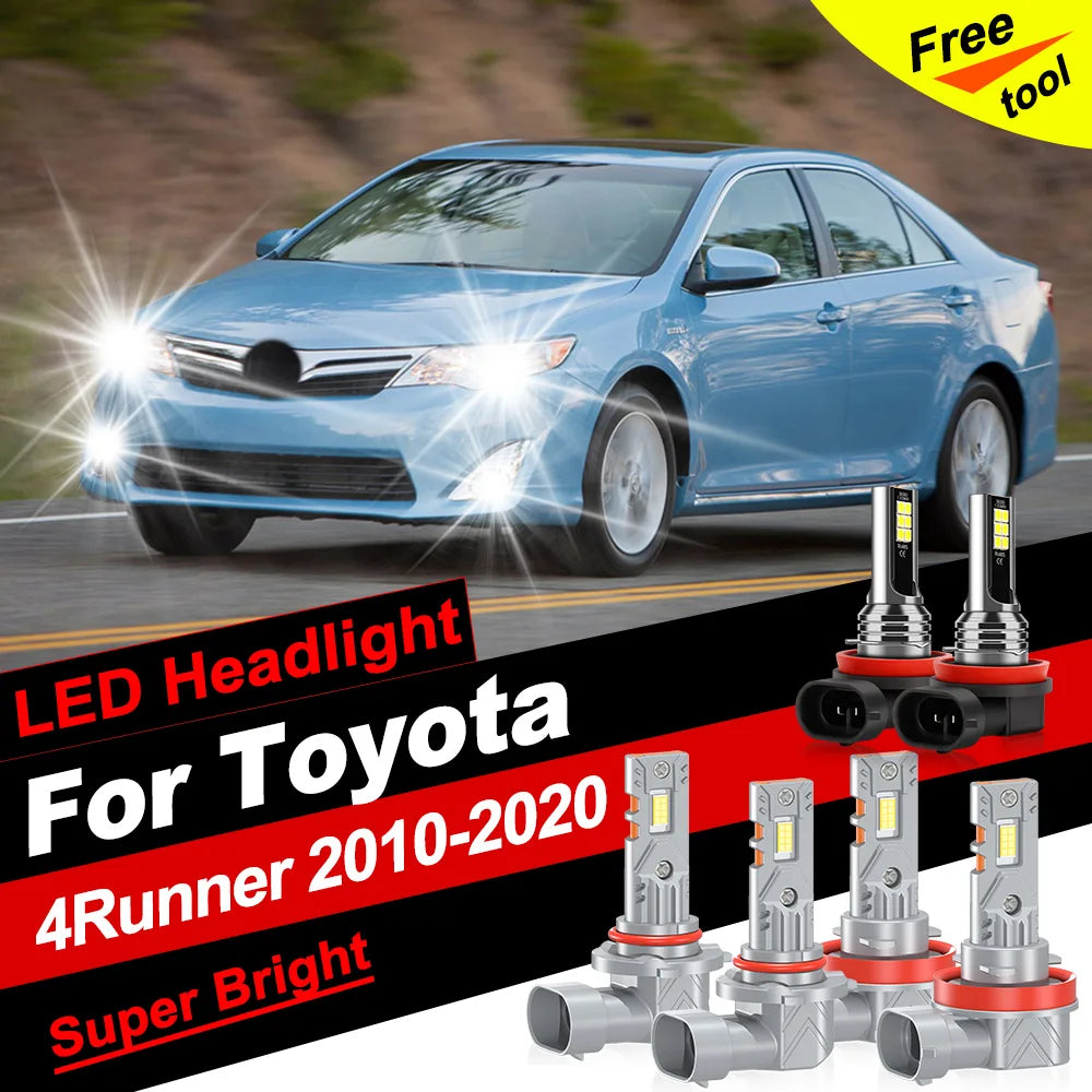 45000LM Car LED Headlight 6000K CSP Chips High Low Beam Headlamp Fog Light 12V For Toyota