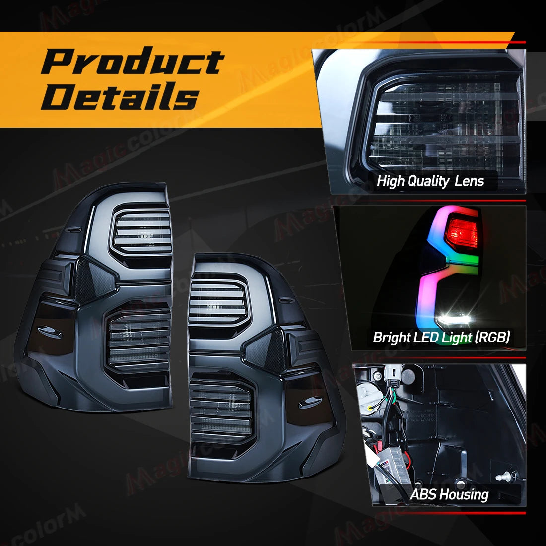 RGB APP Control Car Tail Lamps For Toyota Hilux Revo 2015 2016 2017 - 2022 2023 2024 Rear  | AUTOKITSHOP