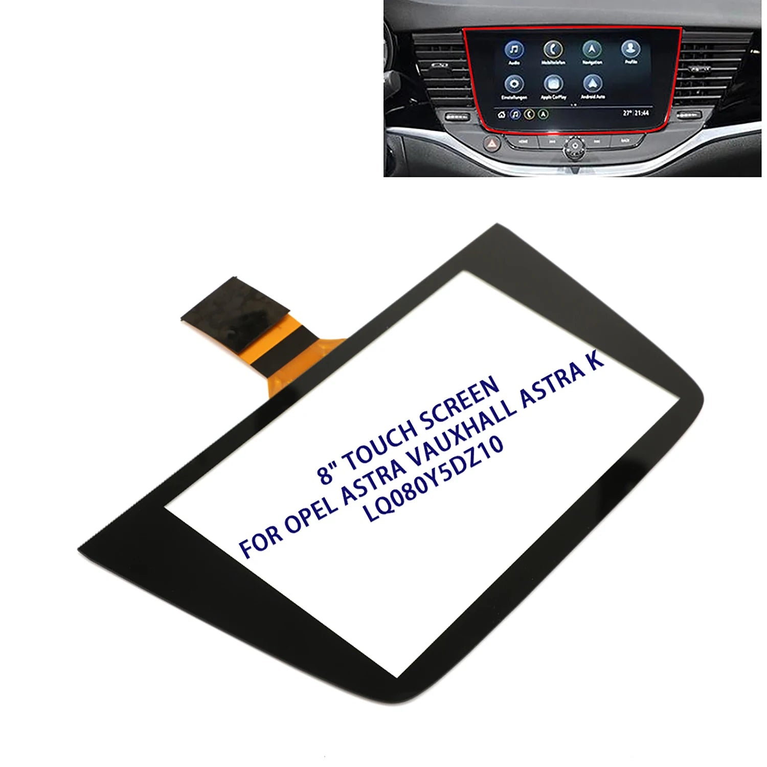 LQ080Y5DZ10 8 Inch 60Pin Car Radio Navigation Touch Screen Glass For Buick Verano Opel Vau