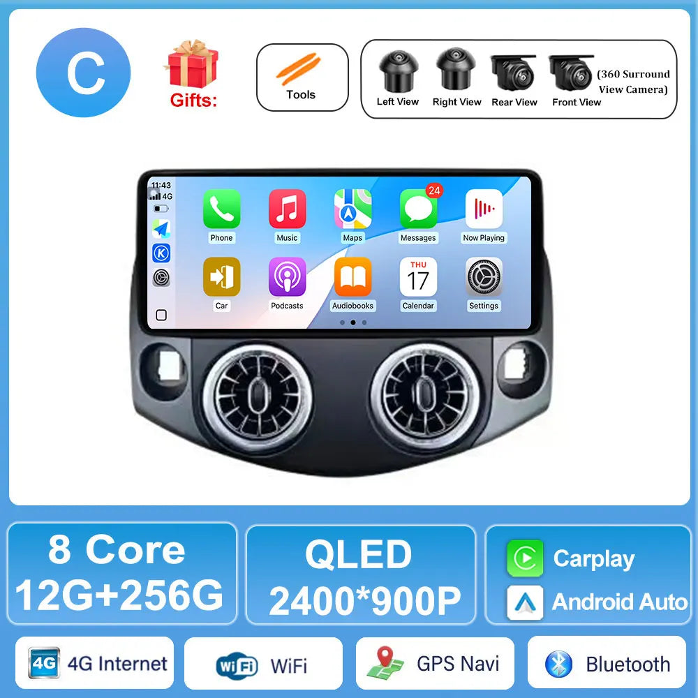 Car Stereo Radio for Toyota RAV4 2007-2011 Android Navigation CarPlay 2DIN | AUTOKITSHOP
