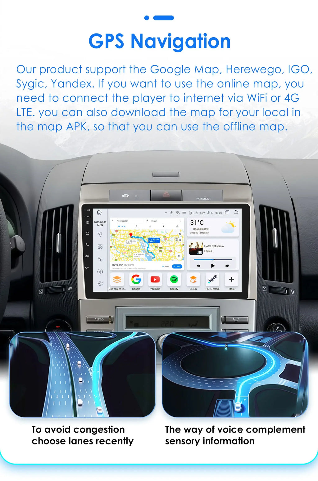 2 din Carplay Android Auto Radio For Toyota Corolla Verso AR10 2004-2009 Car Multimedia GP