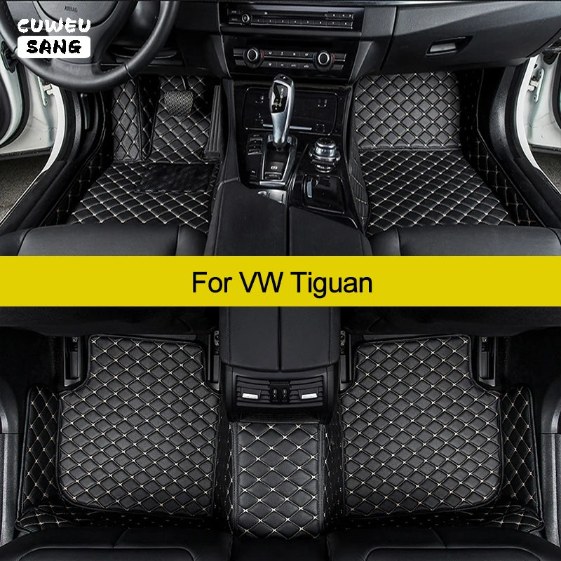 CUWEUSANG Custom Car Floor Mats For VW Tiguan Auto Carpets Foot Coche Accessorie | AUTOKITSHOP