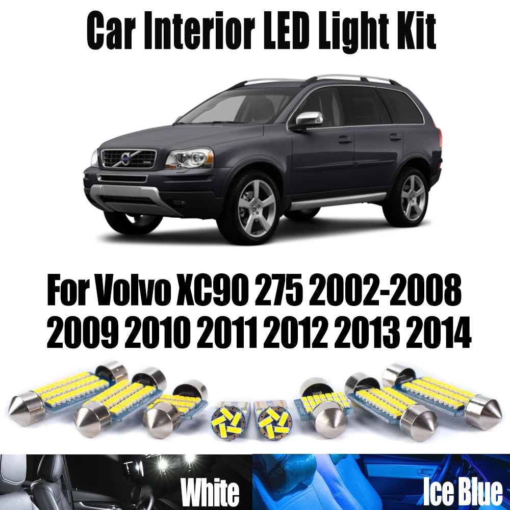 LED Interior Light Kit for Volvo XC90 275 2002- 2010 - Canbus Dome Map Door Trunk Bulbs | AUTOKITSHOP