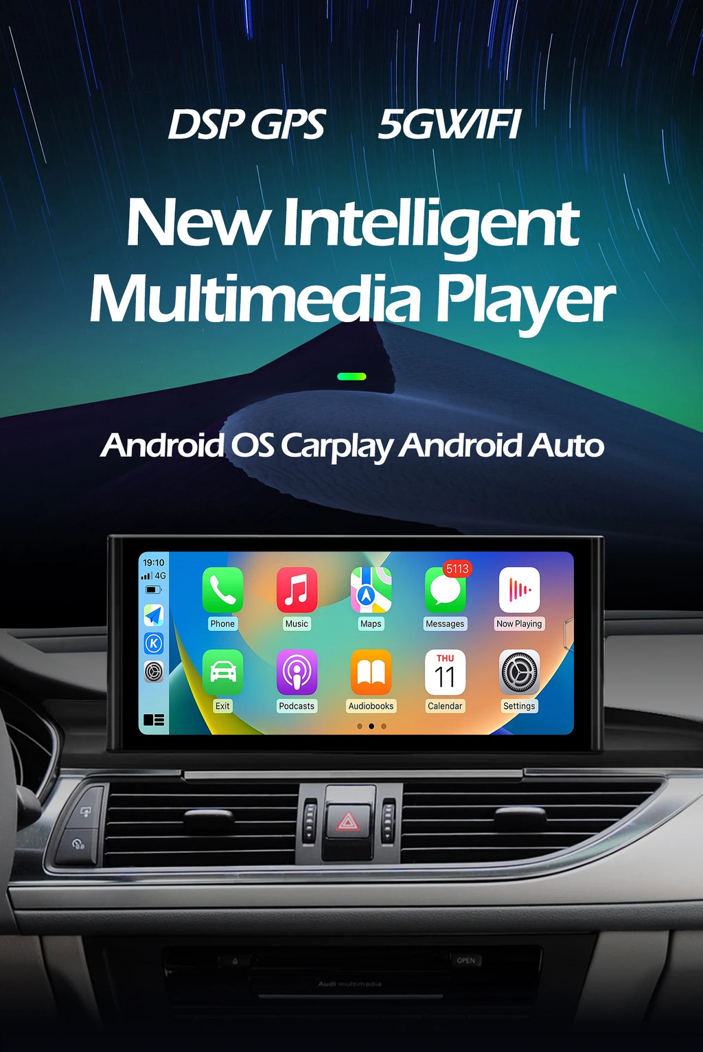 8inch Screen Wireless CarPlay Android 15 For Audi Q3 2011 2012-2018 Car Multimedia Radio P | AUTOKITSHOP