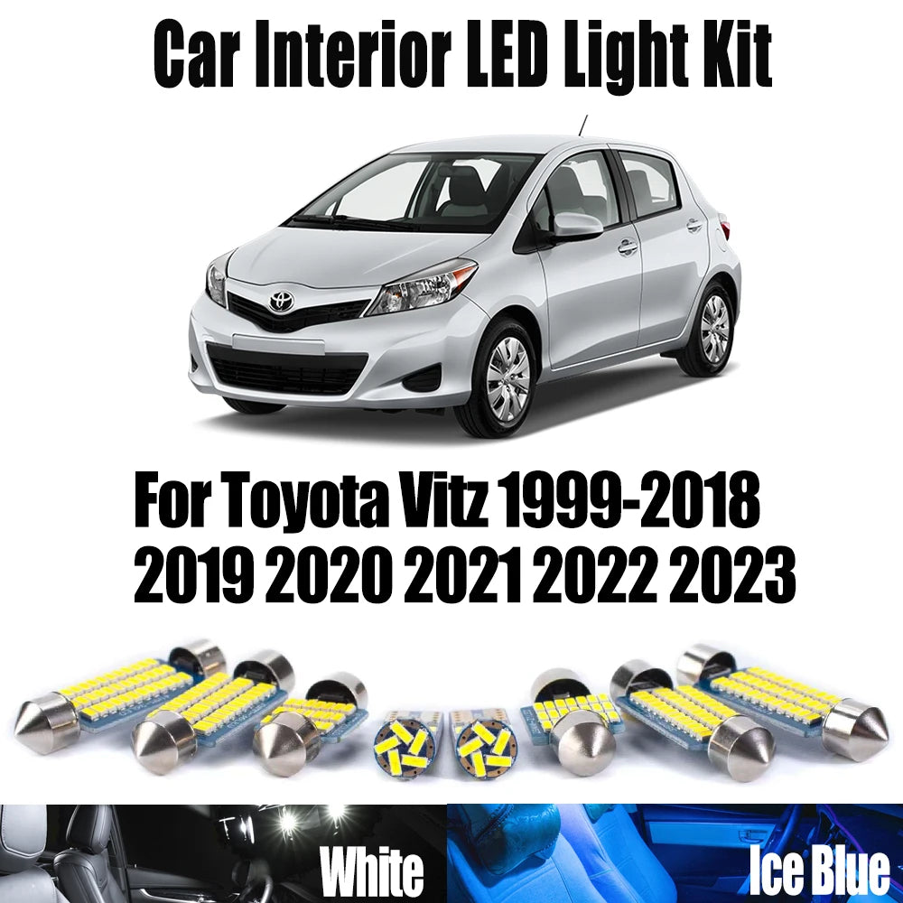 LED Interior Light Kit for Toyota Vitz 1999-2019 - Canbus Dome Map Door Trunk Bulbs | AUTOKITSHOP