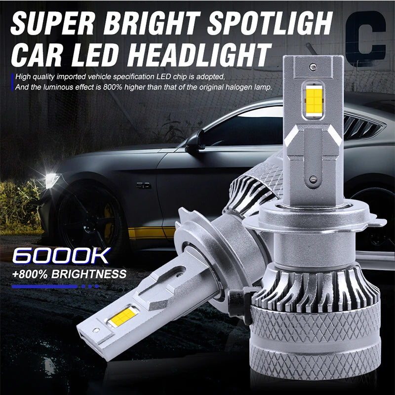 H4 H7 LED Headlight Canbus H11 H1 H8 H9 9005 HB3 9006 HB4 9012 HIR2 12 PCS 5570 CSP Turbo