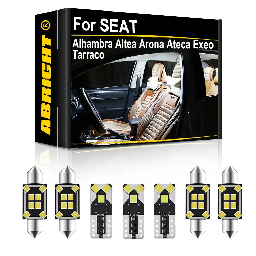 LED Interior Light Kit for SEAT - Canbus Error-Free Interior Bulbs