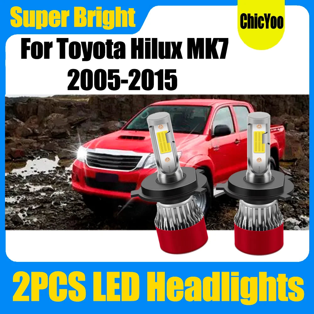 2X Canbus Car LED Headlight 150W 30000LM 6000K White For Toyota Hilux MK7 2005 2006 2007 2
