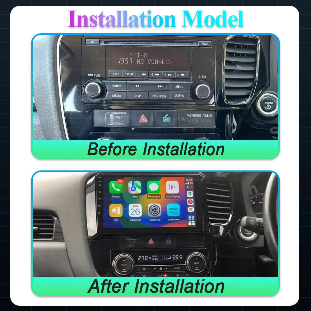 Android 16 For Mitsubishi Outlander 3 Rhd 2012-2018 Carplay Auto Car Radio Multimedia Play | AUTOKITSHOP