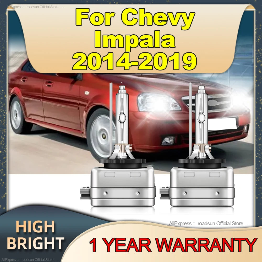 Xenon Lamp 35W D3S HID Car Headlight 6000K Auto Light Replacement Bulbs For Chevy Impala 2