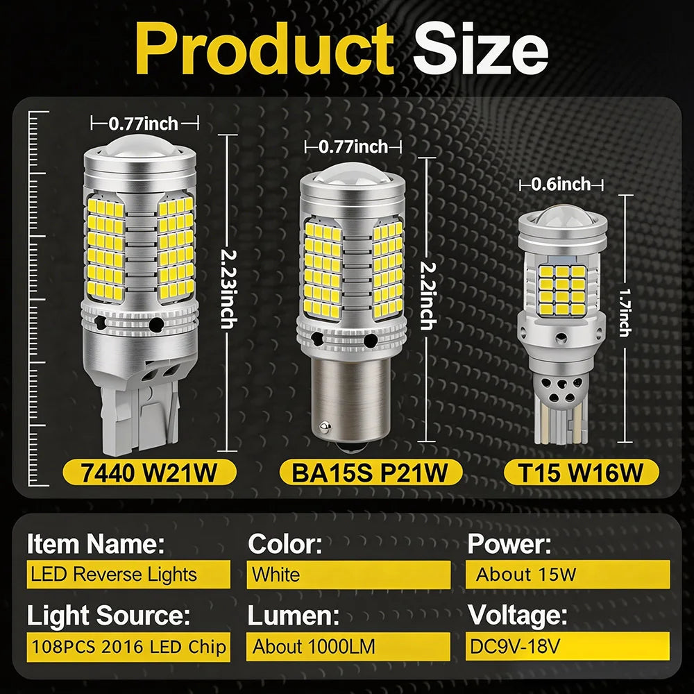 2-Piece LED Interior Light Kit for BMW 3 Series E90 E91 E92 LED Reverse Light Accessories 2004-2013 - Canbus Dome Map...