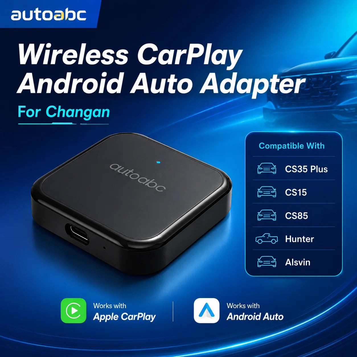 Carbitlink Smartlink Wireless CarPlay Android Auto Smart Box For Changan Hunter ALSVIN CS8 | AUTOKITSHOP