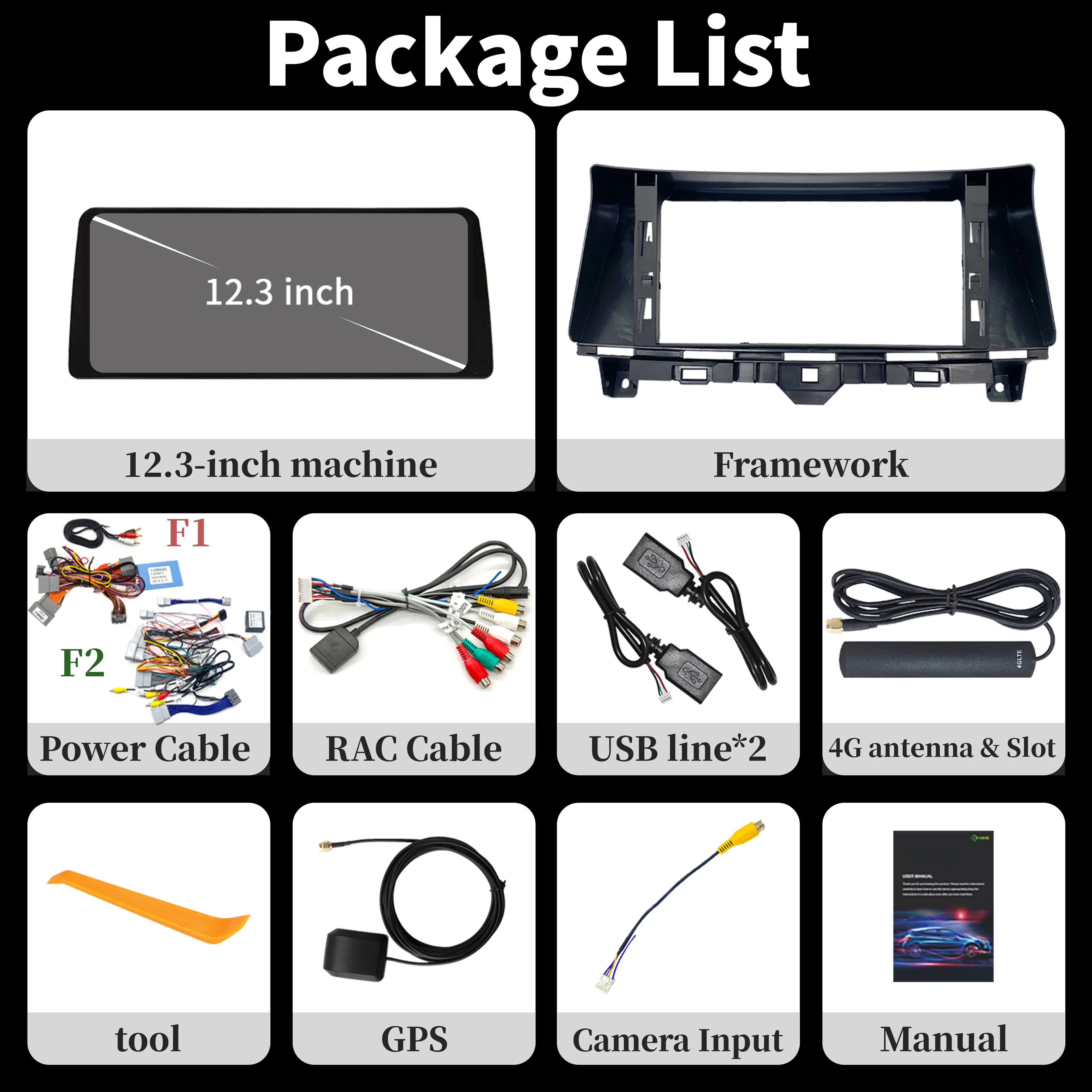12.3 inch Android 14 For Honda Accord 2008-2010 2011 2012 Car Radio Multimedia Navigation