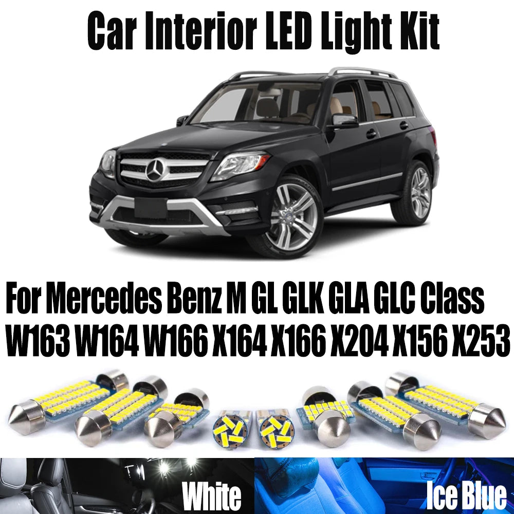 LED Interior Light Kit for Mercedes Benz M GL GLK GLA GLC Class W163 W164 W166 X164 X166 X204 X156 X253 Car LED Inter...