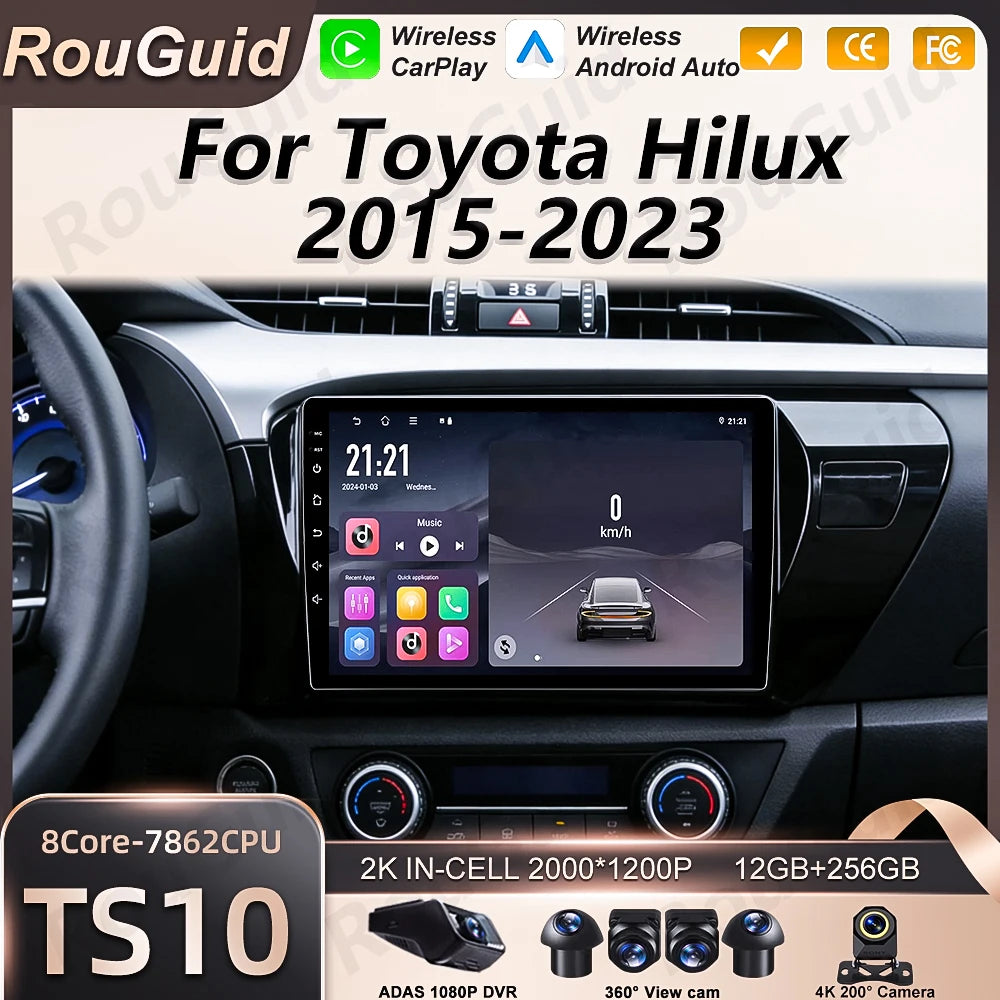 Android 16 Car Radio For Toyota HILUX REVO VIGO IMV 2016 2017 2018 2019 2020 Carplay Autor | AUTOKITSHOP