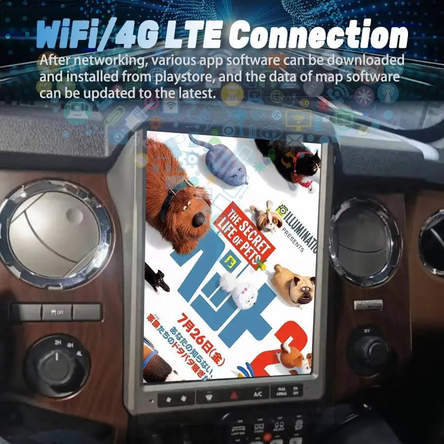 12.1Inch Android 12 Multimedia Player GPS for Ford F250 F-250 2013-2016 Car Radio Stereo N | AUTOKITSHOP