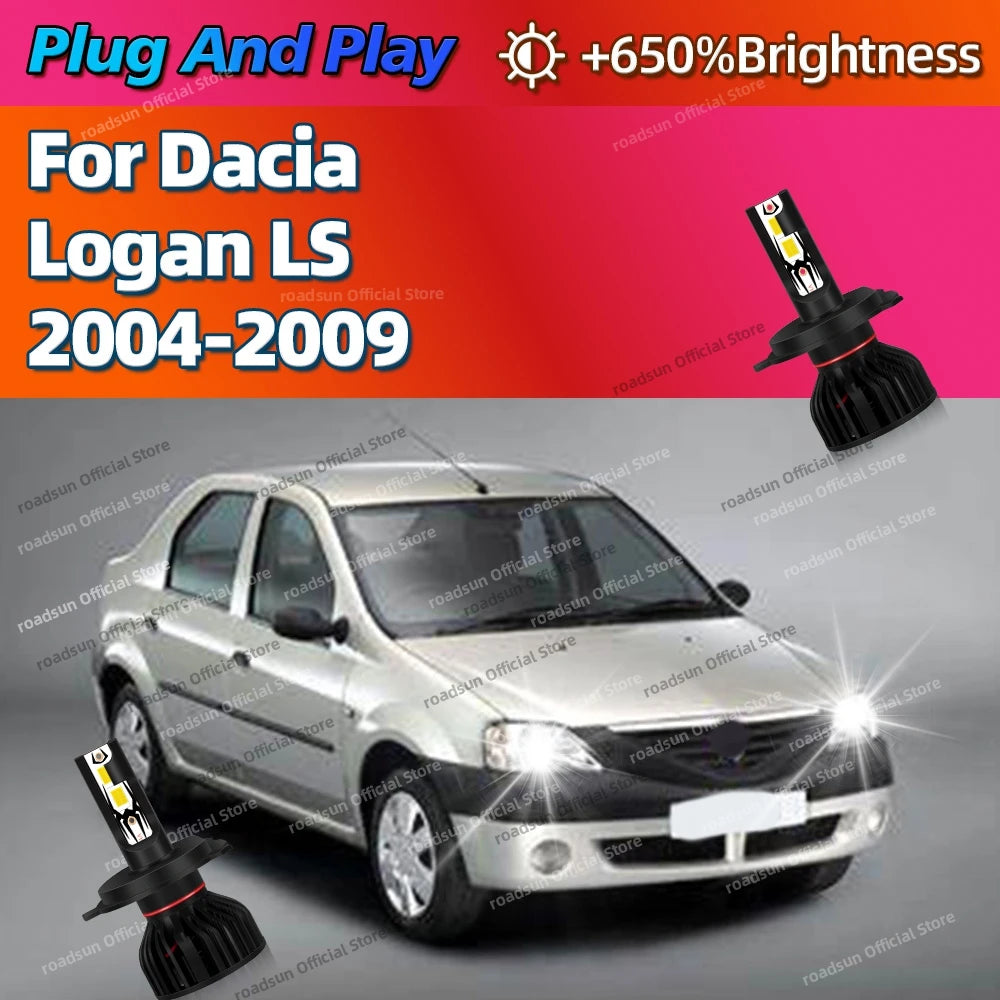 HiLo LED CANBUS Lamp Headlight Bulb 30000LM Auto Headlamp For Dacia Logan LS 2004 2005 200