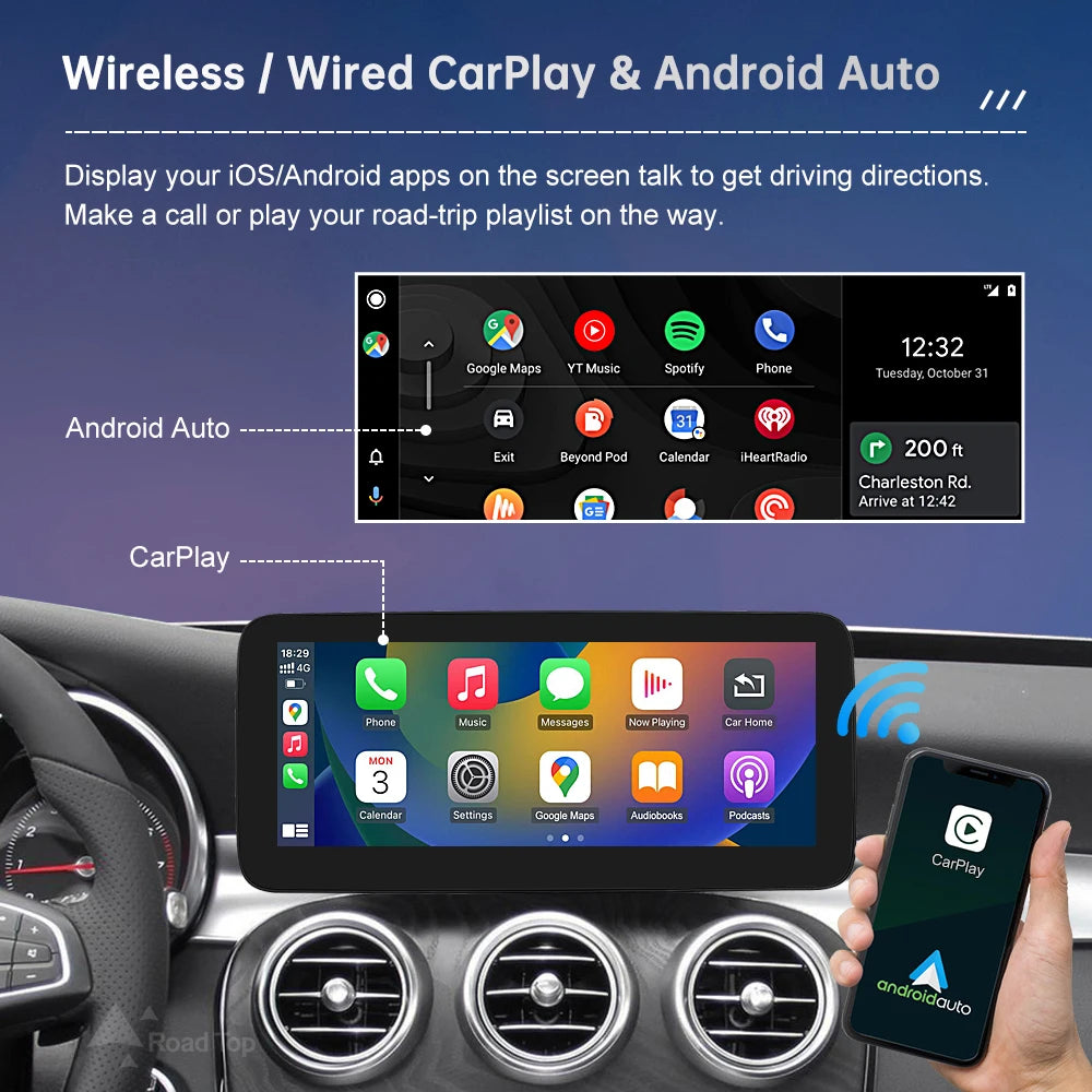 Linux Touch Screen for Mercedes Benz W205 GLC C V Class W447 2015-2019 Car Radio GPS With  | AUTOKITSHOP