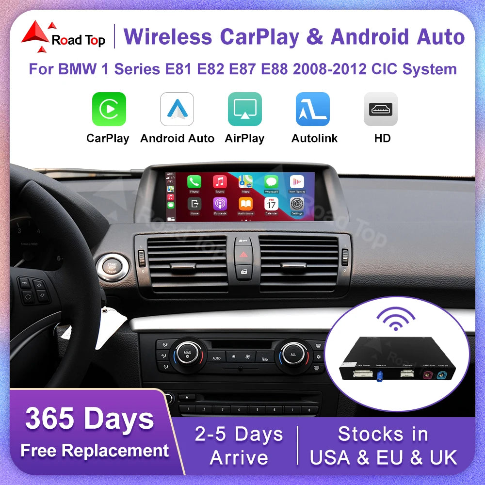 Wireless CarPlay for BMW 1 Series E81 E82 E87 E88 2008-2012 Android Auto Carplay Mirror Li | AUTOKITSHOP