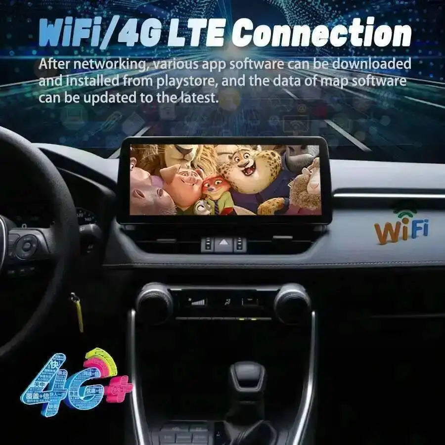 12.3inch Wireless Carplay Android Auto For Toyota Rav4 Prime XSE 2021 2025 Systems Car Rad
