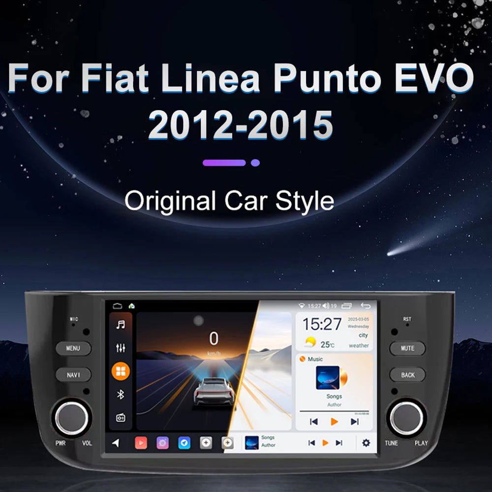 Wireless Carplay Android Auto For Fiat Linea Punto EVO line 2012 -2015 Car Radio Multimedi