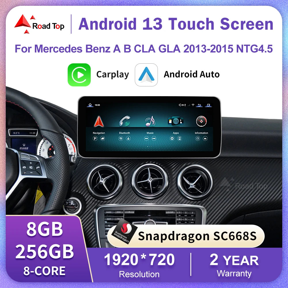 Android 13 Car Multimedia Screen for Mercedes Benz GLA CLA A/B CLASS W176 X117 X156 W463 W | AUTOKITSHOP