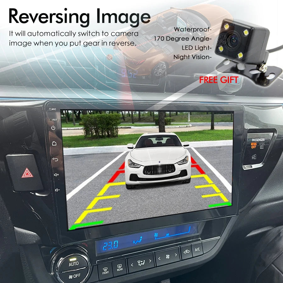 8+128GB Android 13 AI Voice Control Navigation Wireless CarPlay Car Radio for Toyota Corol