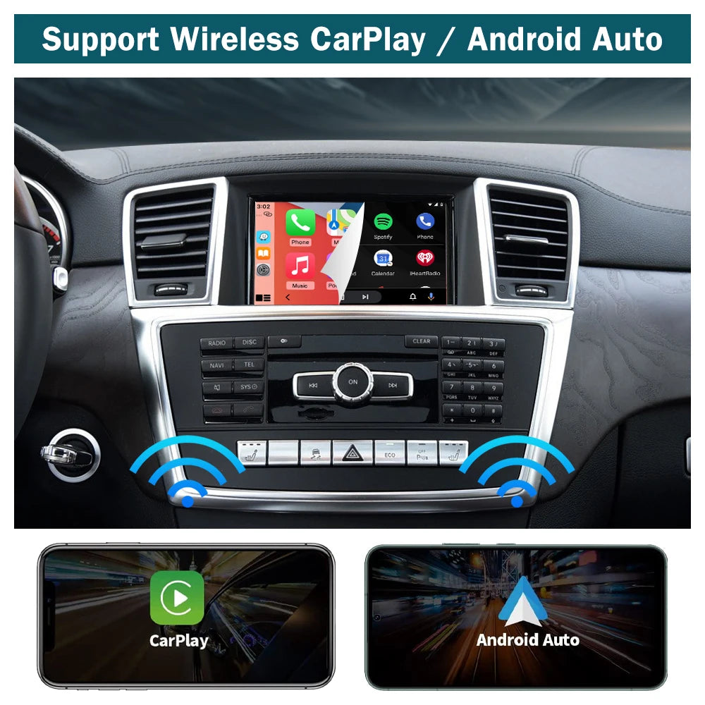 Wireless CarPlay for Mercedes Benz Class ML GL W166 NTG 4.5 , with Android Auto Mirror Lin