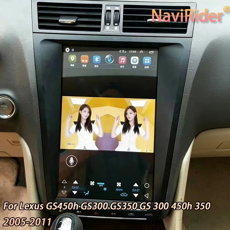 Android15 Multimedia Video Player Carplay 12.8'' Screen For Lexus GS450h GS300 GS350 GS 30