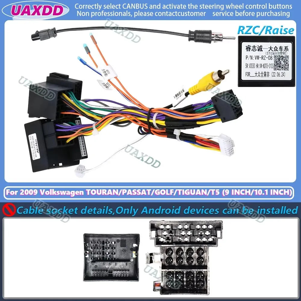 10.1 9 INCH Radio Frame for Volkswagen Touran Passat Golf Tiguan T5 2009 Android Player Fa