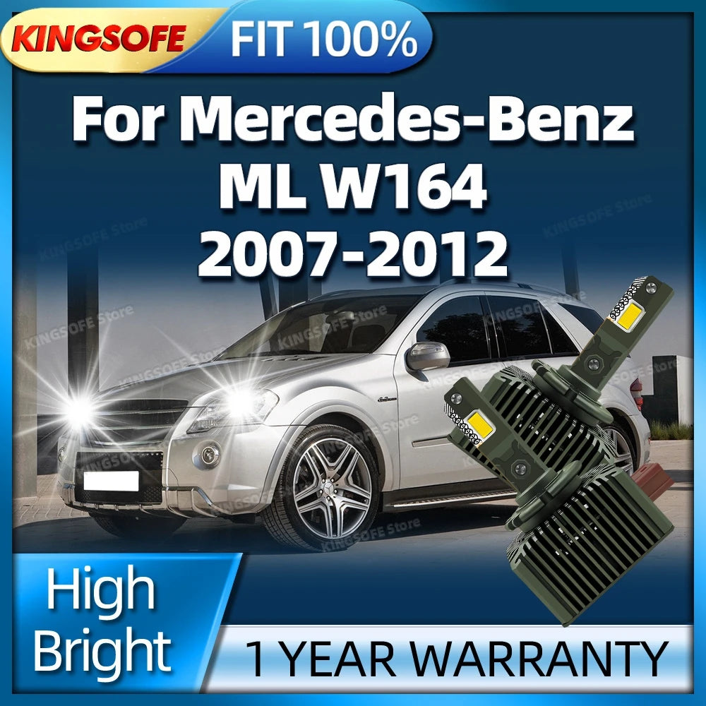 Powerful LED Headlight Bulbs D1S Car Lights 6000K Play and Play HID For Mercedes Benz ML W