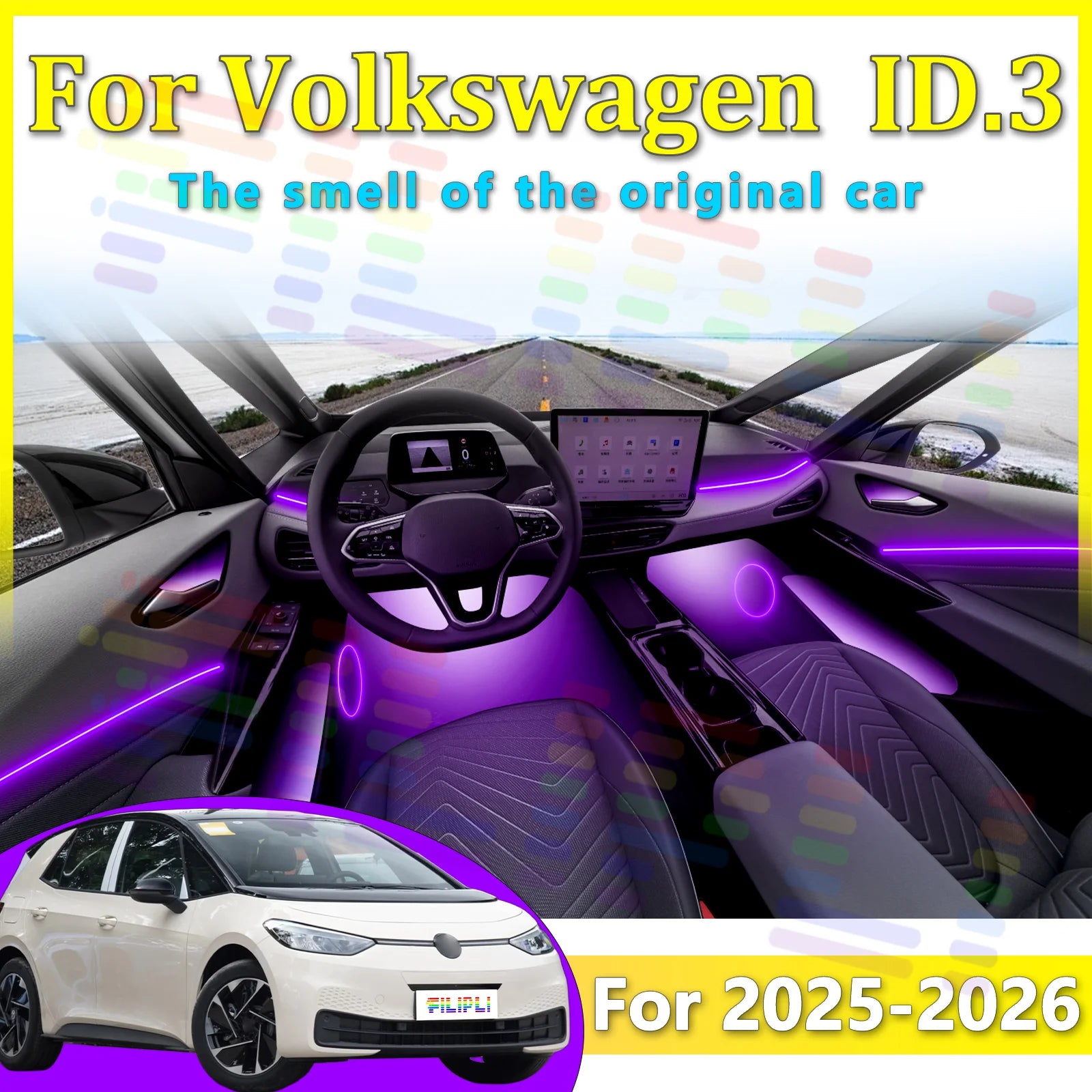 RGB - Ambient Light - for VW ID3 - App Control - Car Interior Lighting | AUTOKITSHOP