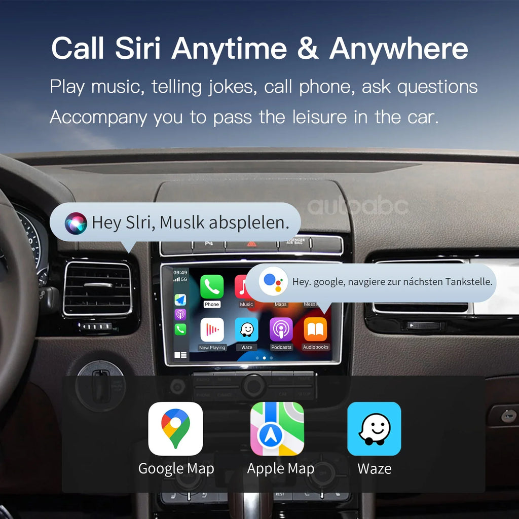 Wireless CarPlay Interface For Volkswagen Touareg RNS850 2010-2018 with Android Auto Voice | AUTOKITSHOP