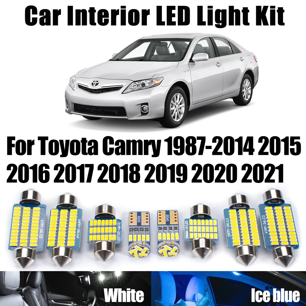 LED Interior Light Kit for Toyota Camry 1987- 2018 - Canbus Dome Map Door Trunk Bulbs | AUTOKITSHOP