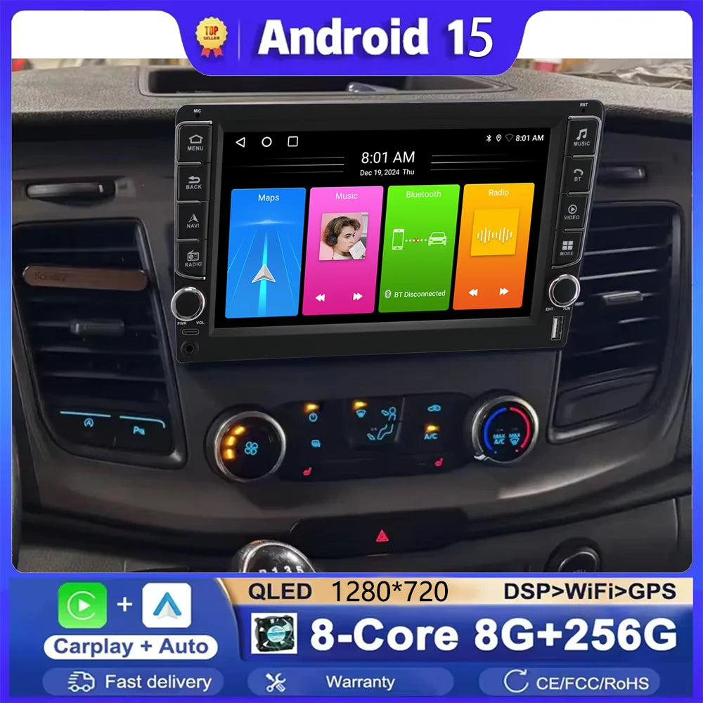 10.1 Inch Android 15 For Ford Transit Custom Van 2019 2020 - 2024 Car Multimedia Video Pla | AUTOKITSHOP