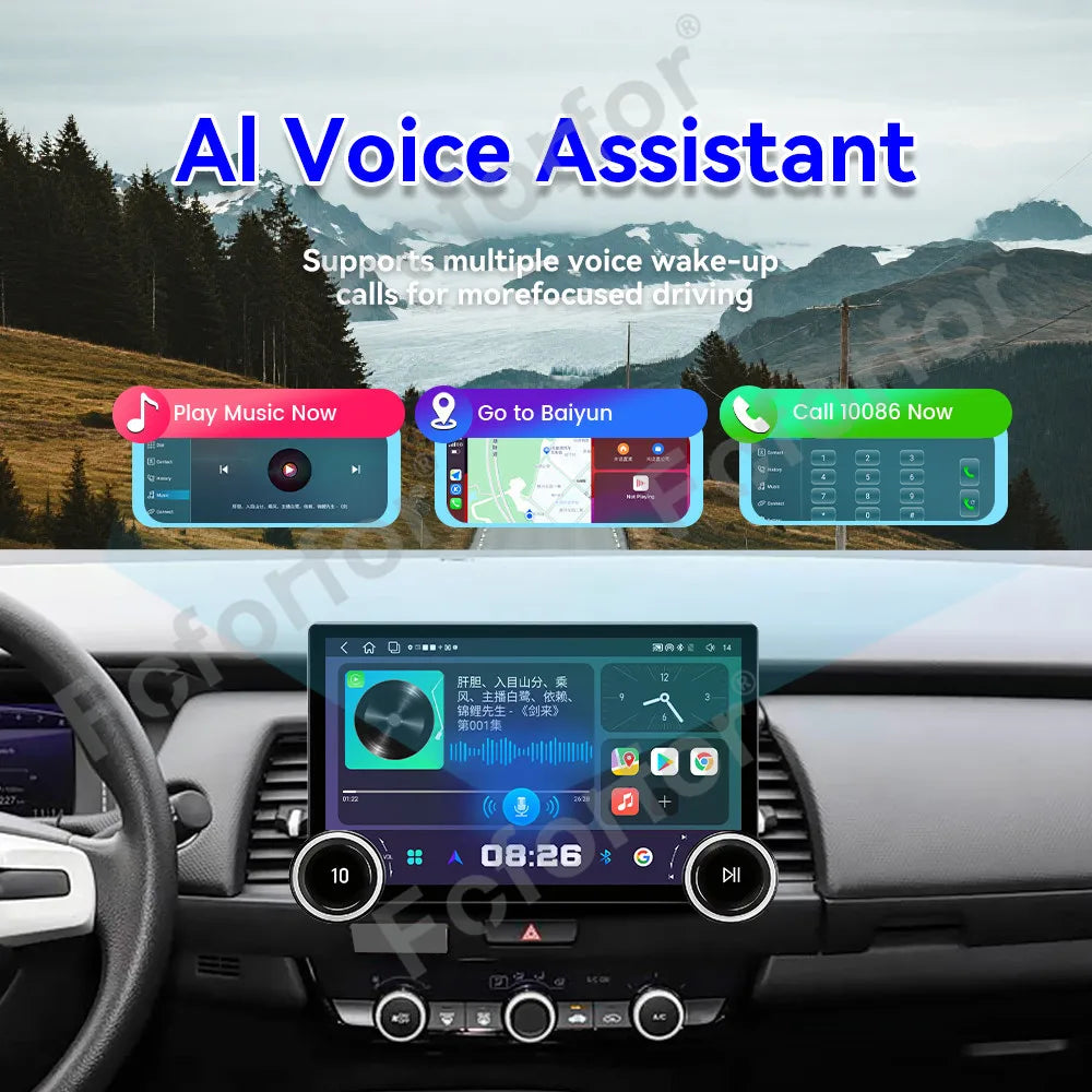 Ultra Clear HD Large Display High End 11.5 Inch Wireless Carplay Android 15 GPS Navi Multi