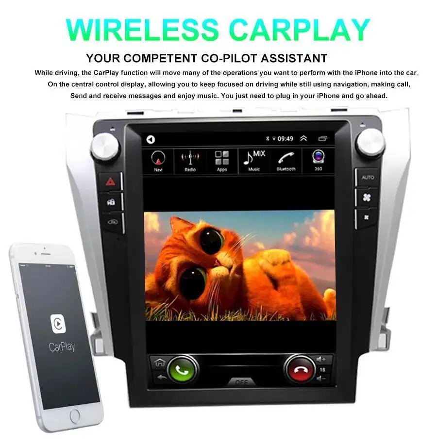 Car Bluetooth 12.1Inch Carplay Multimedia video Player Head Unit For Toyota Camry 2012-201