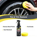 50ml Vehicle Plastic Trim Restorer Back To Black Gloss Renovator Polish Coating with Sponge for  - Automotive LED Light