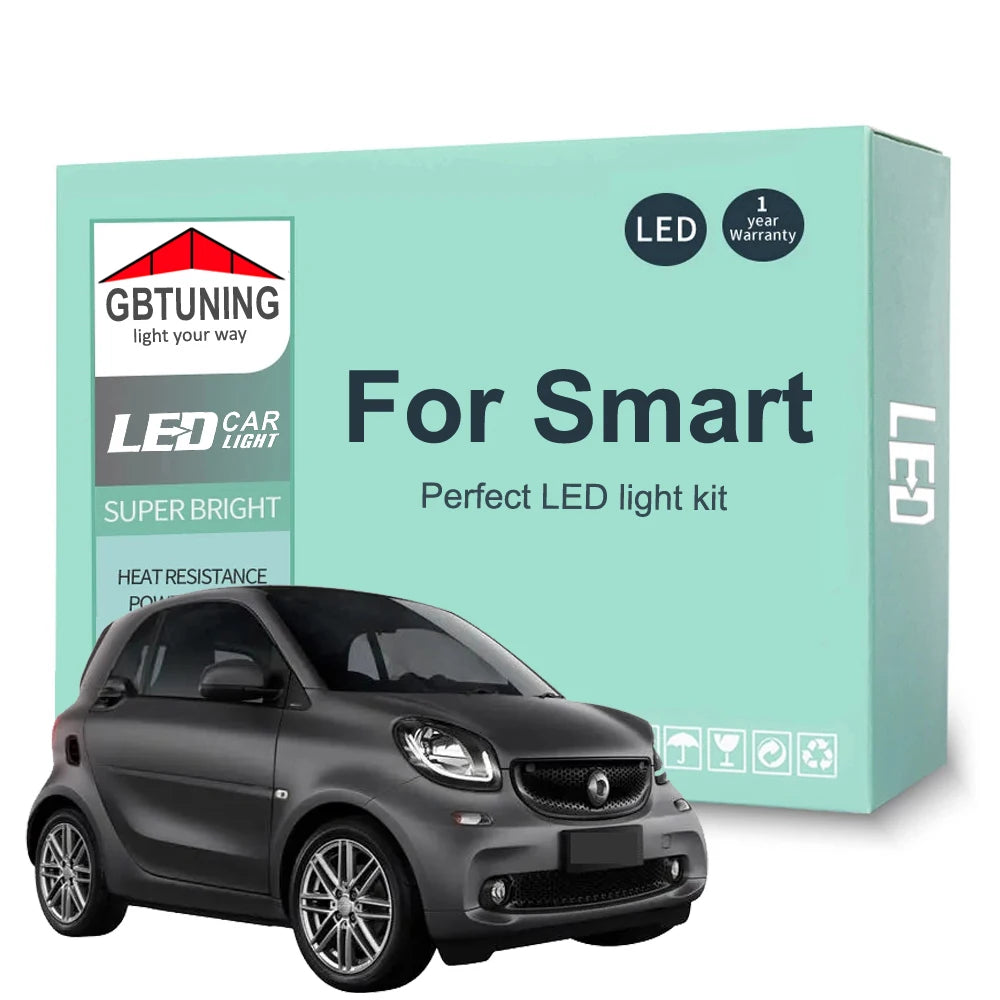 LED Interior Light Kit for Smart Fortwo Forfour 450 451 452 453 454 City Coupe Convertible Roadster City-Coupe Crossb...